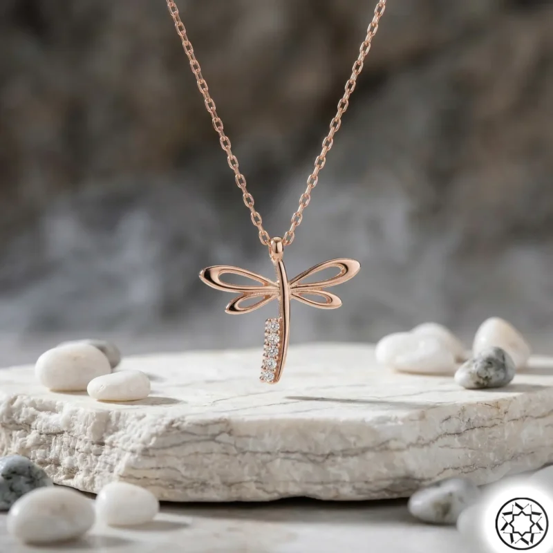 Rose Yusufçuk Kadın Gümüş Kolye