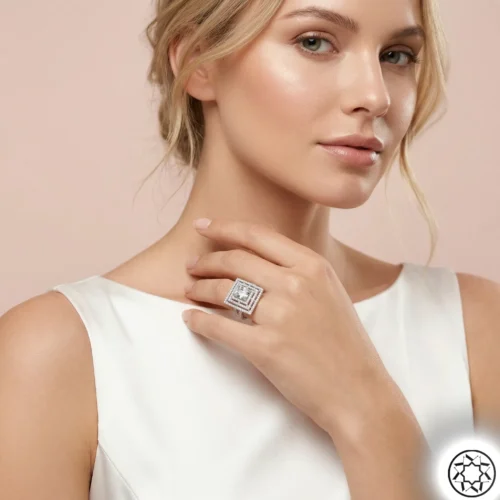 Baget Taşlı Kadın Gümüş Yüzük