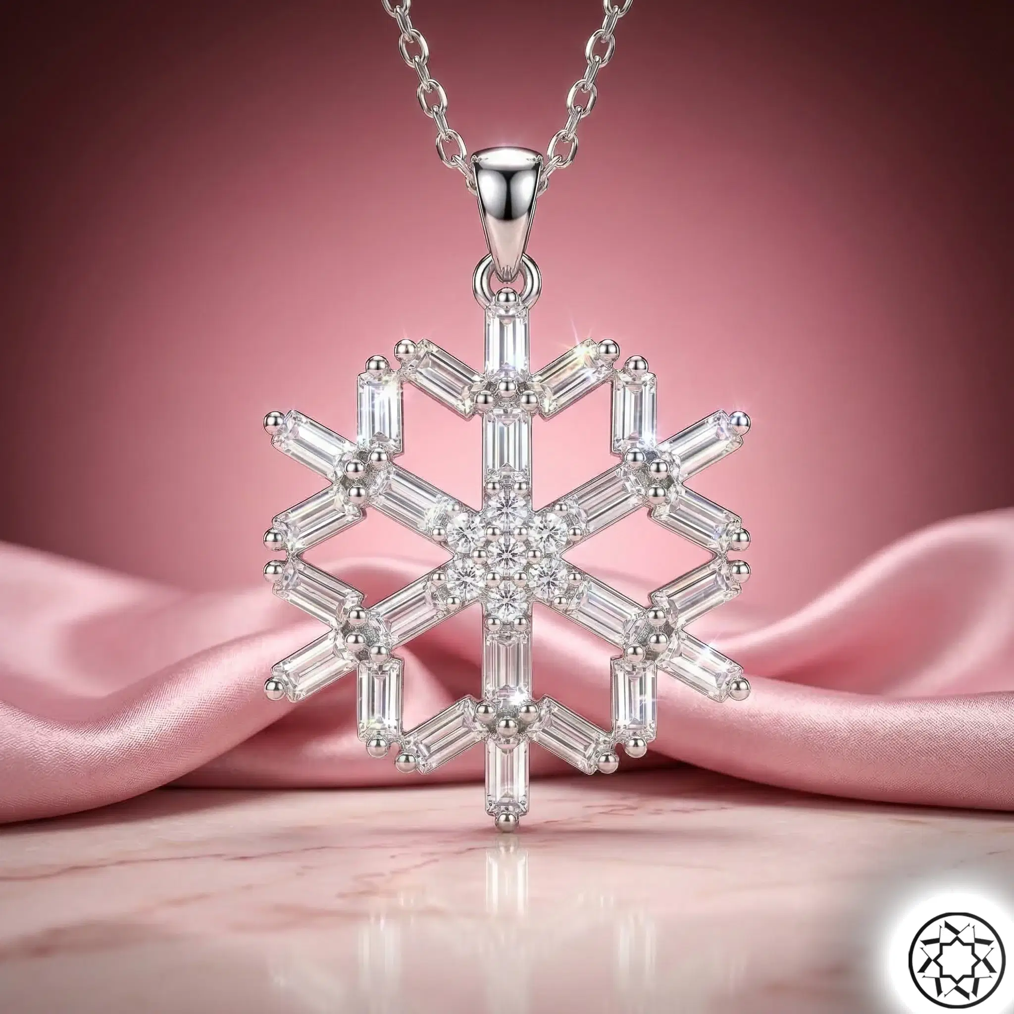 Snow Flake Women's Silver Necklace