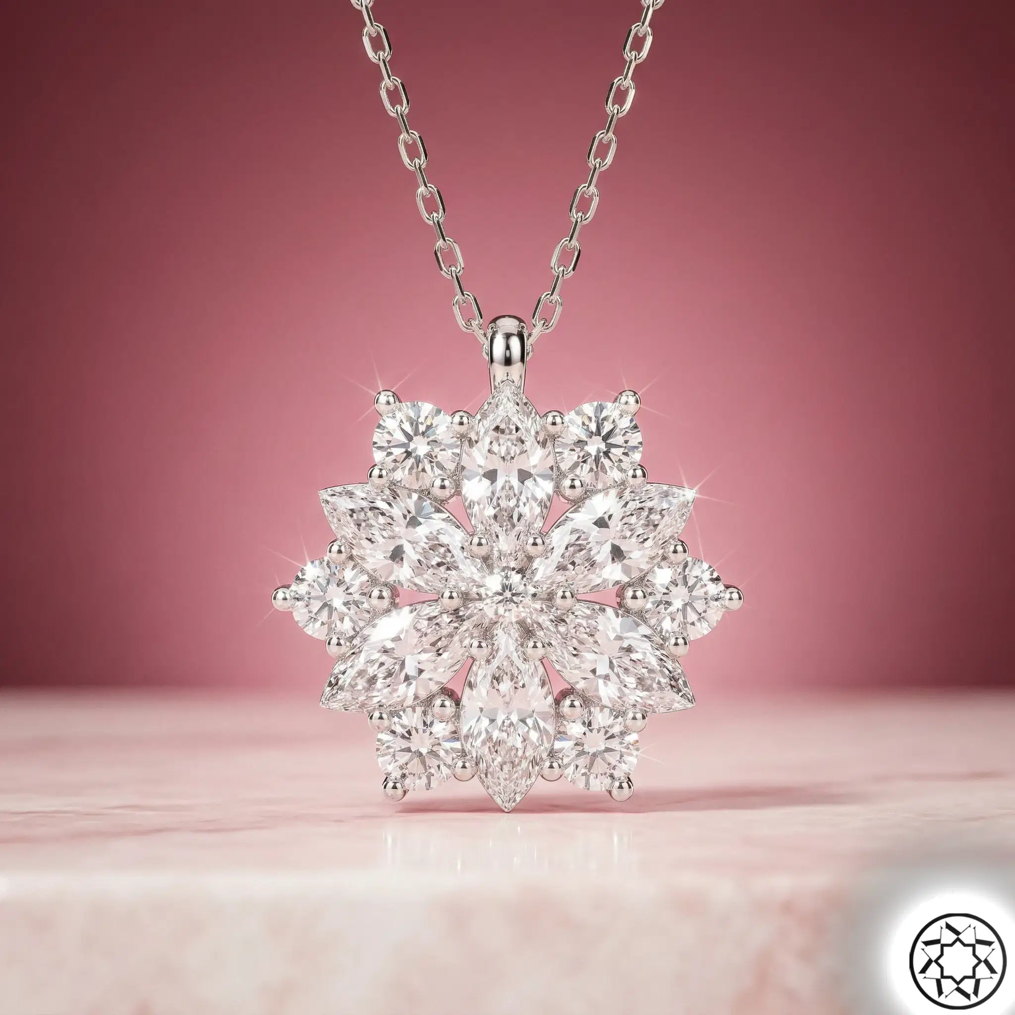 Flower Women's Silver Necklace