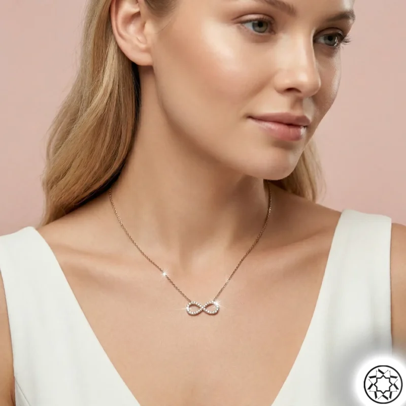 Gemini_Generated_Image_nt48ghnt48ghnt48 Rose Renk Sonsuzluk Kadın Gümüş Kolye