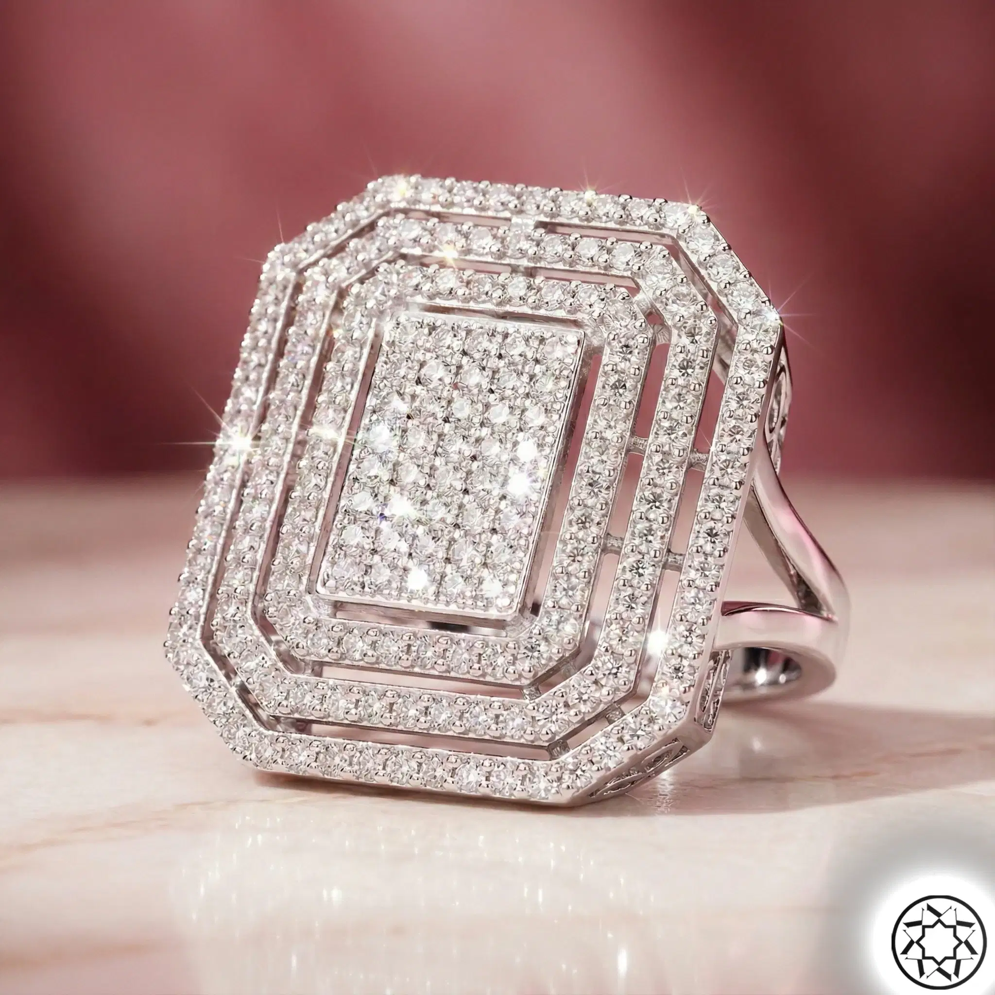 Baguette Women's Silver Ring