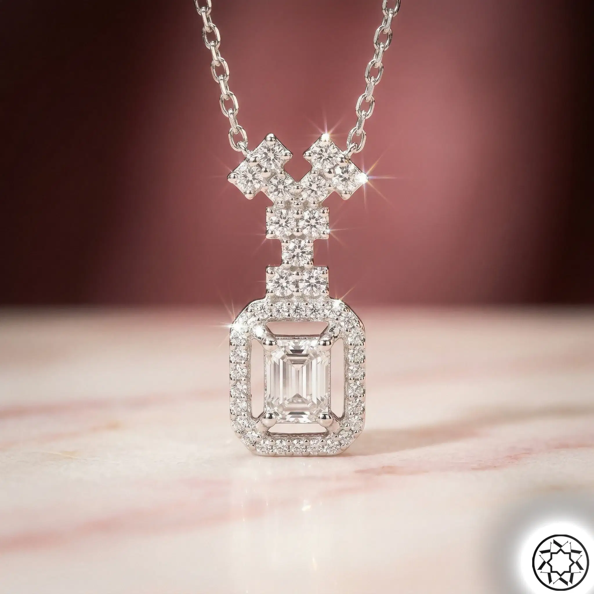 Baguette Women's Silver Necklace