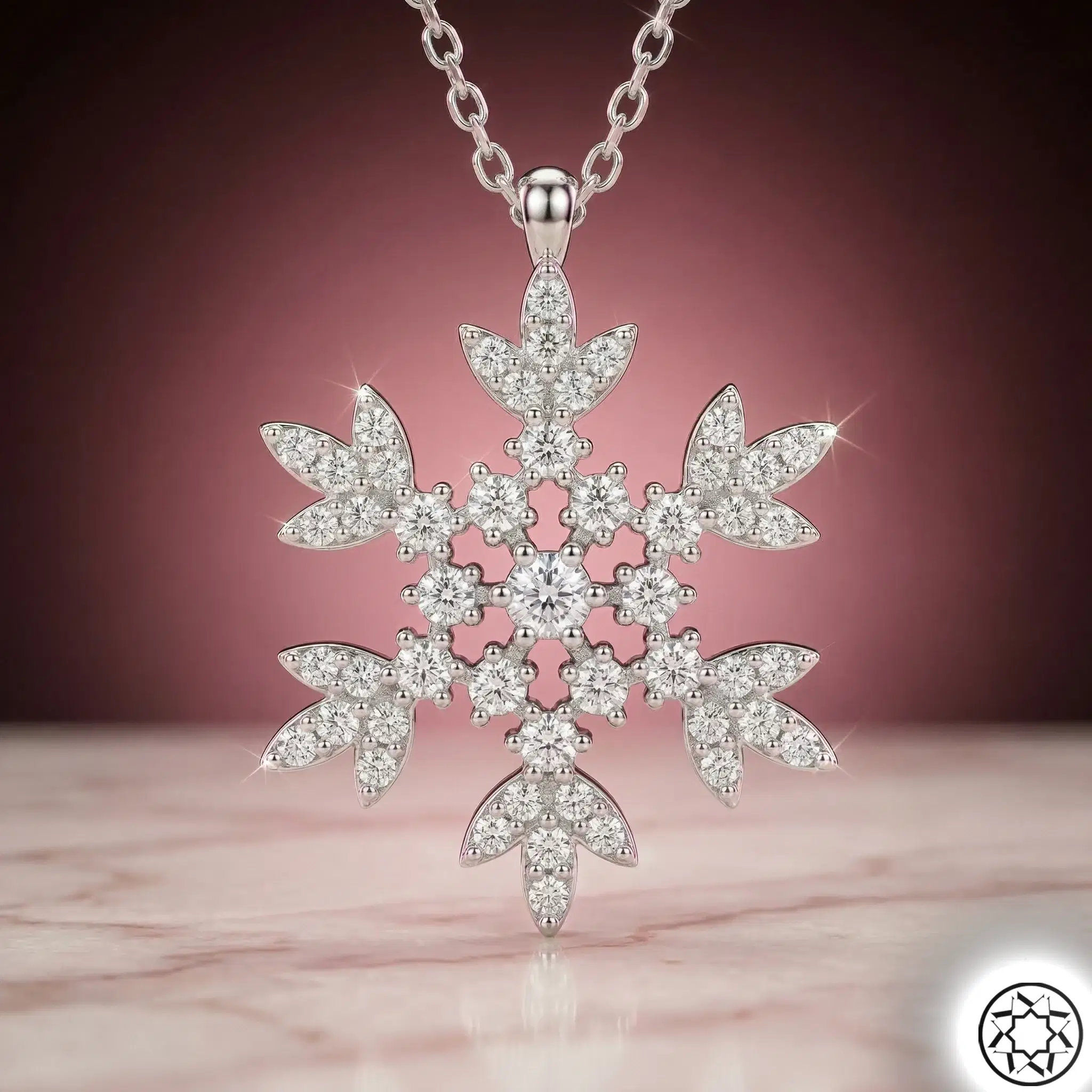 Snow Flake Women's Silver Necklace