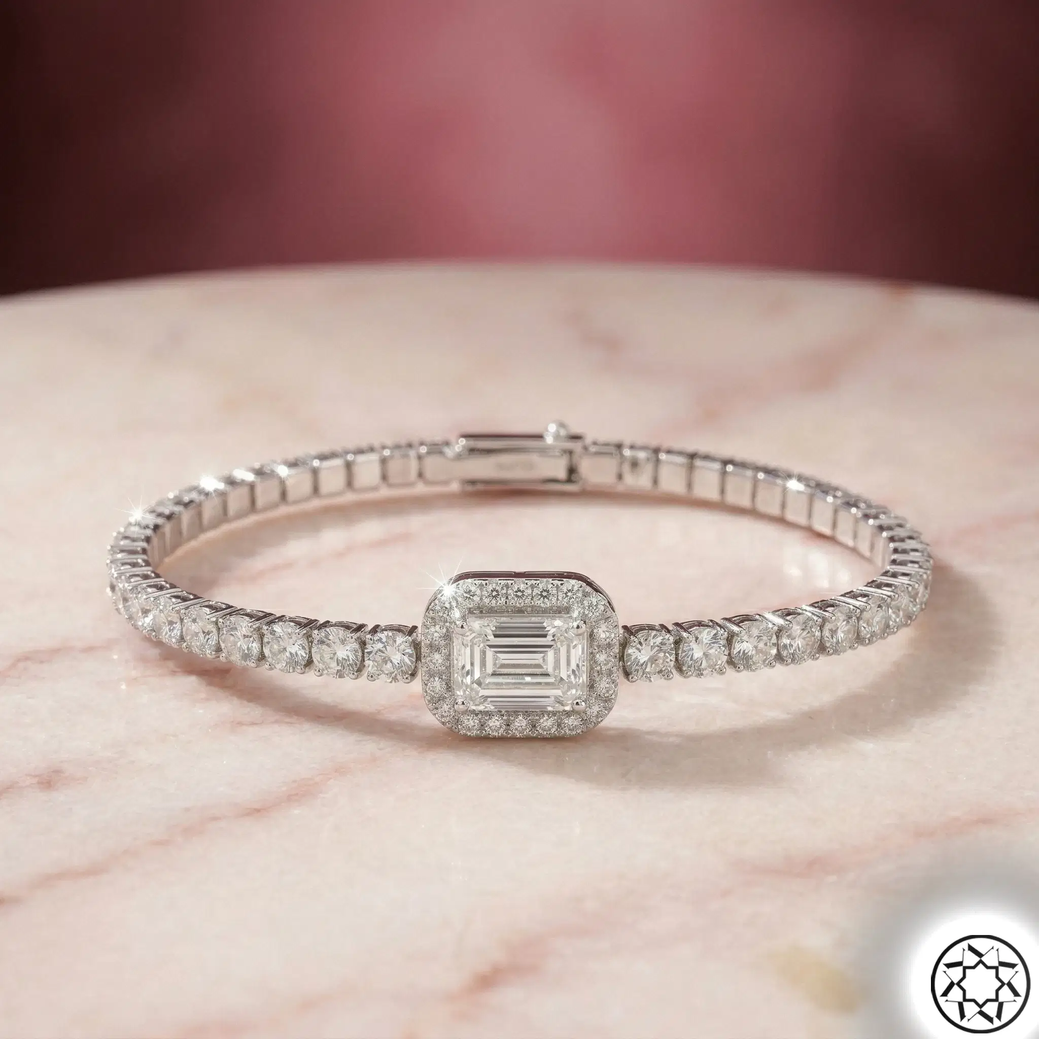 Water Way Baguette Women's Silver Bracelet
