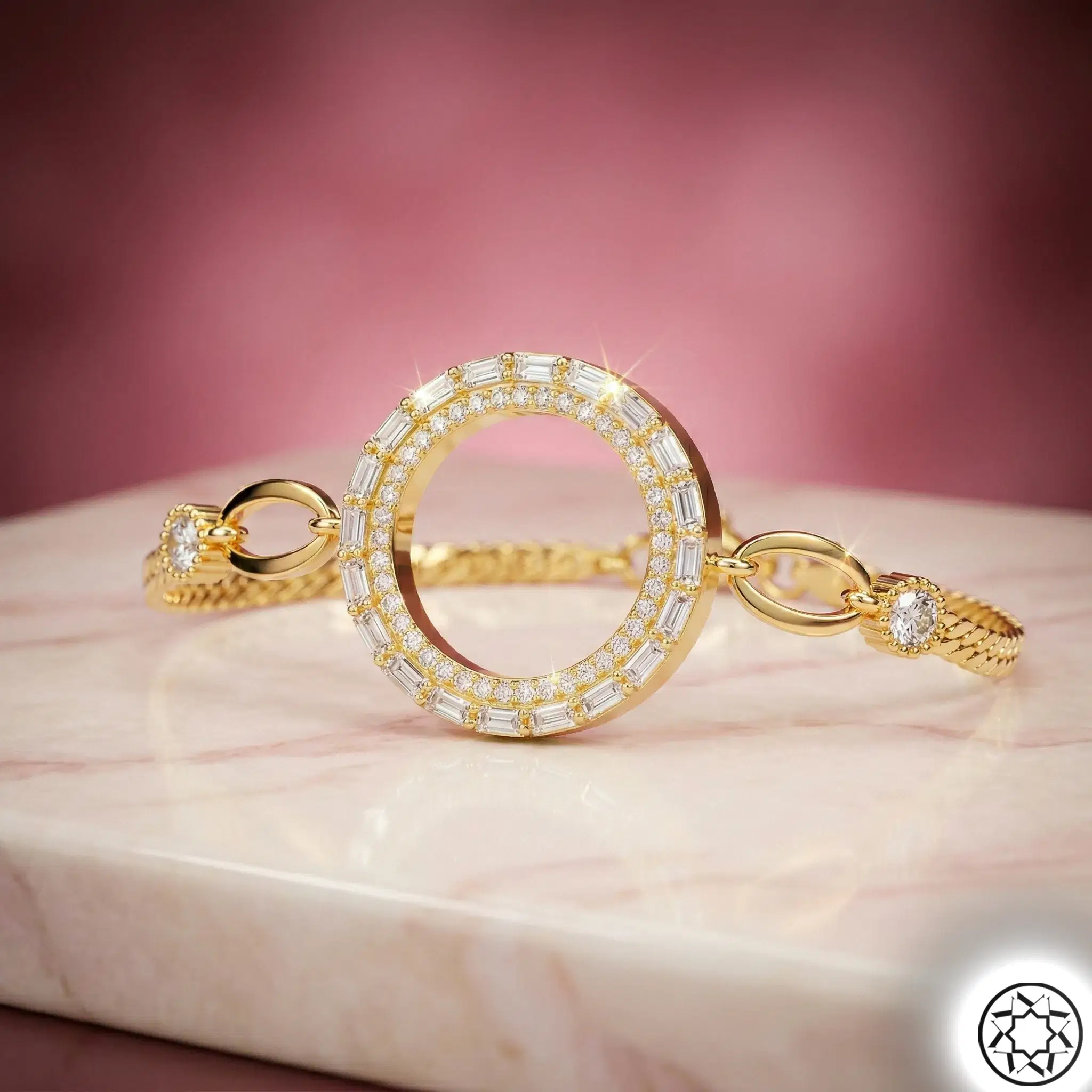 Gold Gilded Quarter Gold Women's Silver Bracelet
