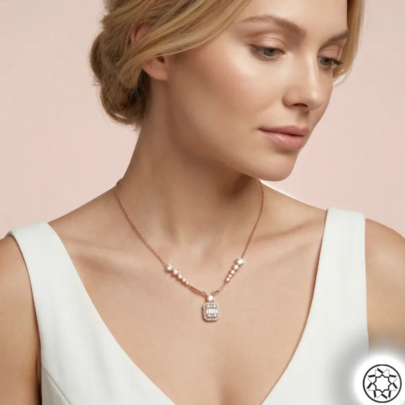 Rose Baget Kadın Gümüş Kolye