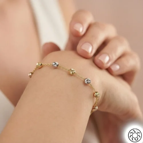 Gold Dorika Kadın Gümüş Bileklik