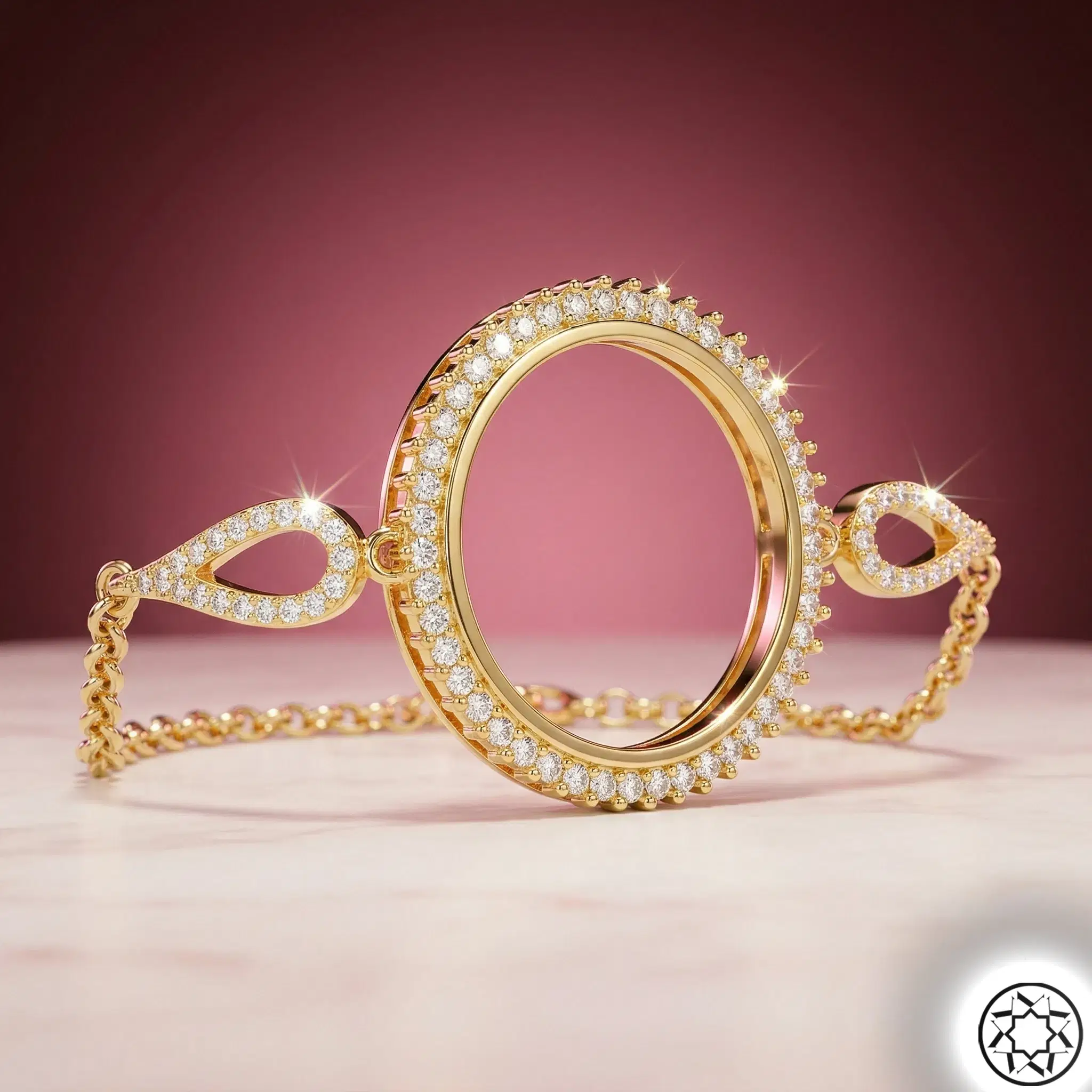 Gold Gilded Half Gold Women's Silver Bracelet