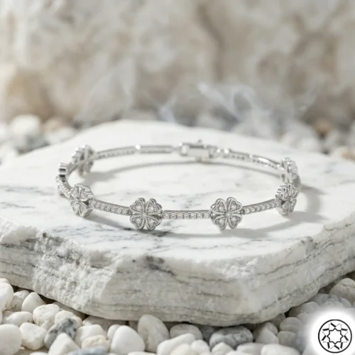 Tamtur Yonca Kadın Gümüş Bileklik