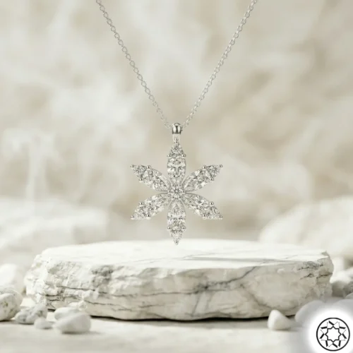 Gemini_Generated_Image_wfifdrwfifdrwfif Çiçek Kadın Gümüş Kolye