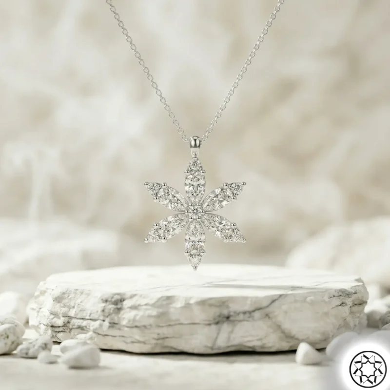 Gemini_Generated_Image_wfifdrwfifdrwfif Çiçek Kadın Gümüş Kolye