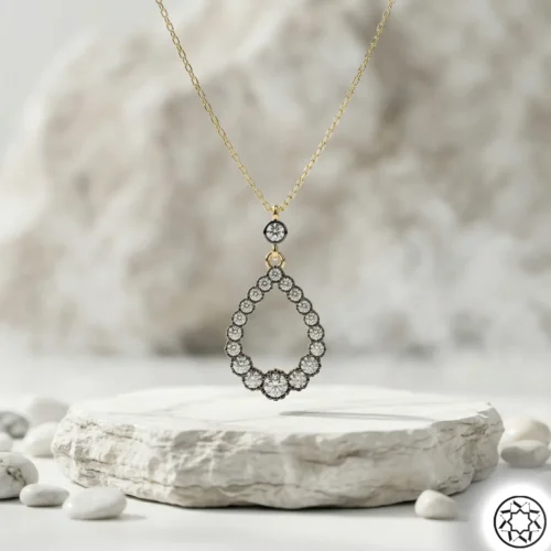 Rose Kadın Gümüş Kolye Modeli