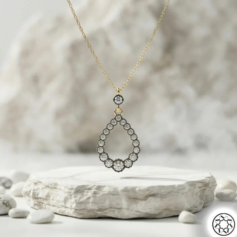 Rose Kadın Gümüş Kolye Modeli