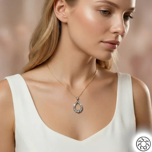 Rose Kadın Gümüş Kolye Modeli