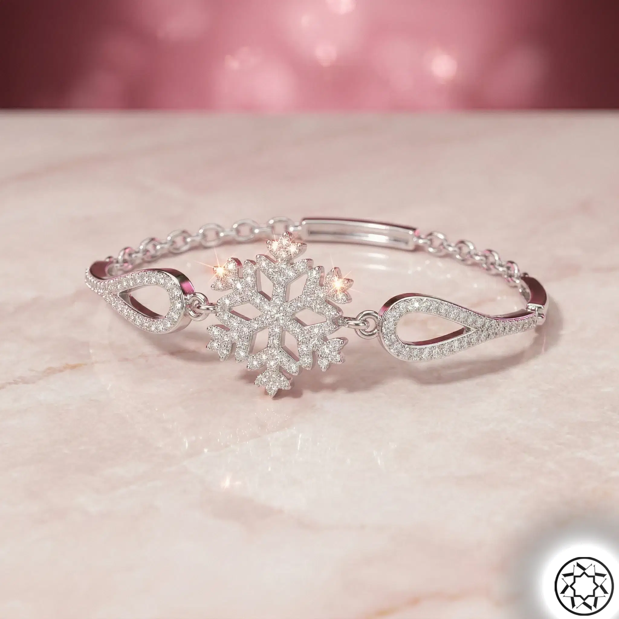 Snow Flake Women's Silver Bracelet