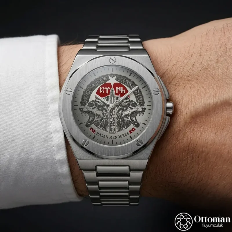 İntikam Gümüş Kadranlı Erkek Kol Saati