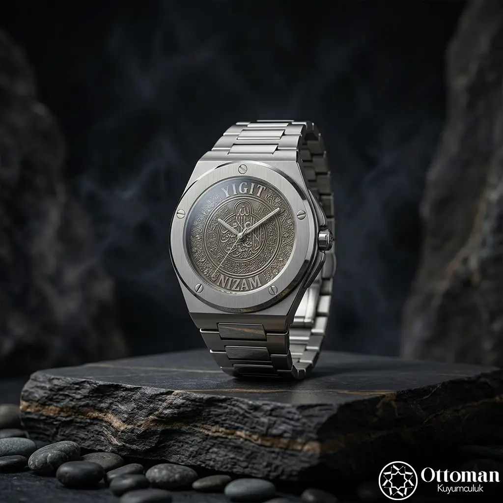 Koruma Prayer Silver Dial Wristwatch