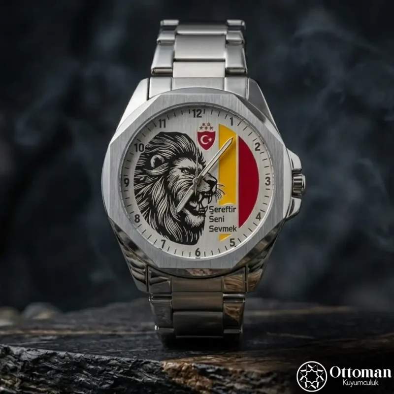 5 Efsane Aslan Gümüş Kadranlı Kol Saati