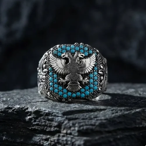 Çift Başlı Kartal Gümüş Yüzük