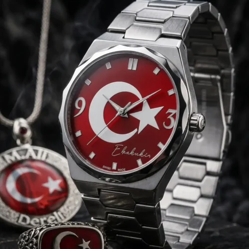 ay yıldız set (1) Ay Yıldız İsimli Gümüş Yüzük Kolye ve Kol Saati Seti