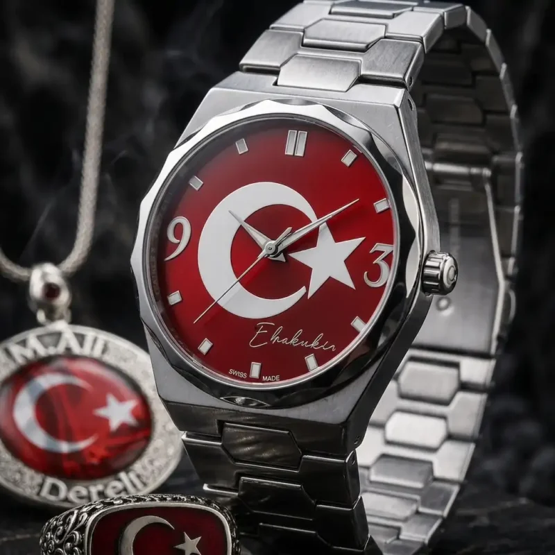 ay yıldız set (1) Ay Yıldız İsimli Gümüş Yüzük Kolye ve Kol Saati Seti