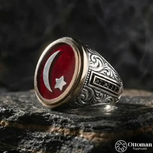 Osmanlı Hilali ve Yıldız Gümüş Yüzük