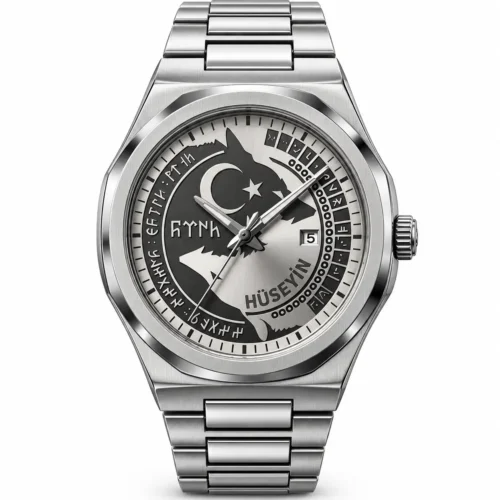 Özel Tasarım Bozkurt Çelik Kol Saati