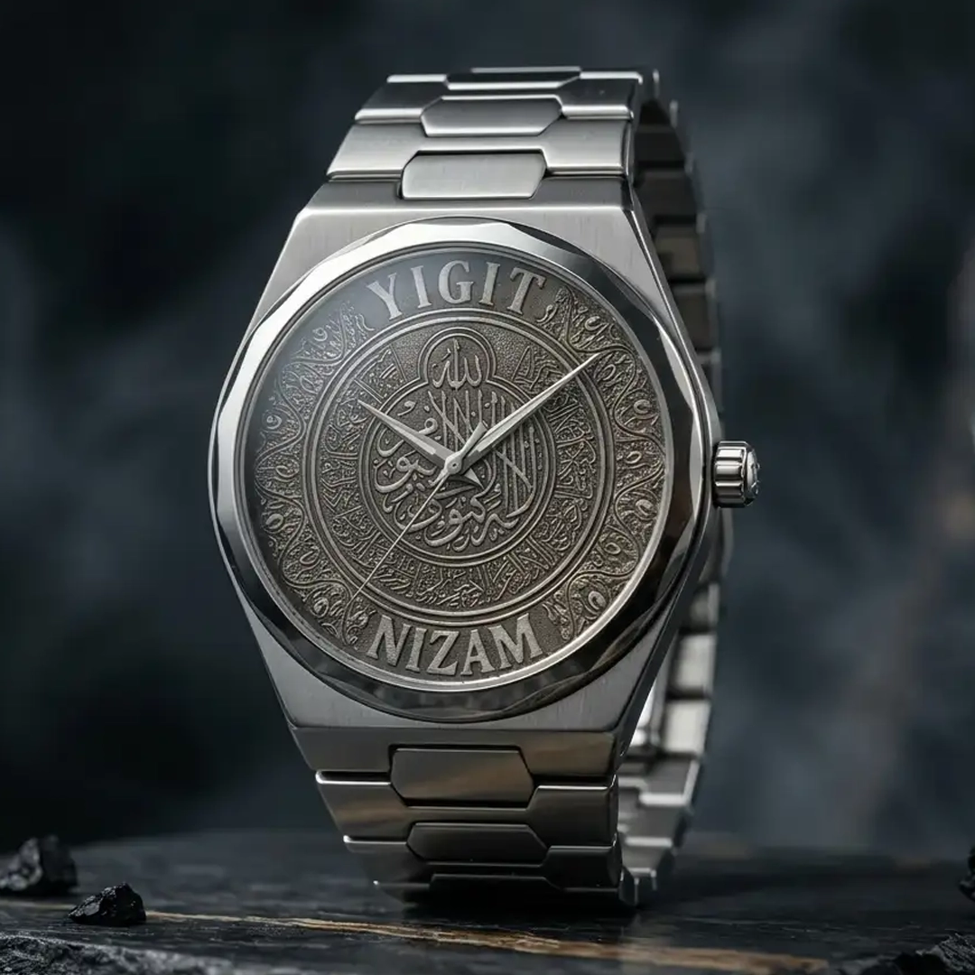 Koruma Prayer & Personalized Steel Wristwatch