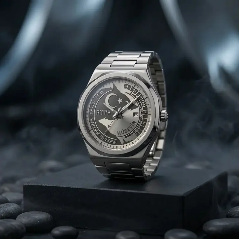 Özel Tasarım Bozkurt Çelik Kol Saati