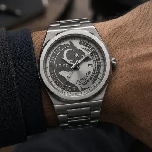 Özel Tasarım Bozkurt Çelik Kol Saati