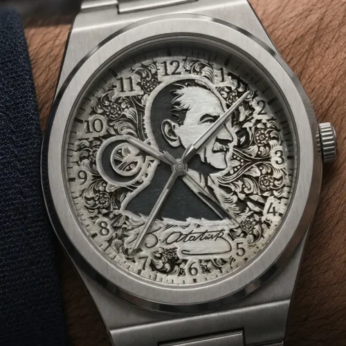 Atatürk İmzalı Çelik Kol Saati