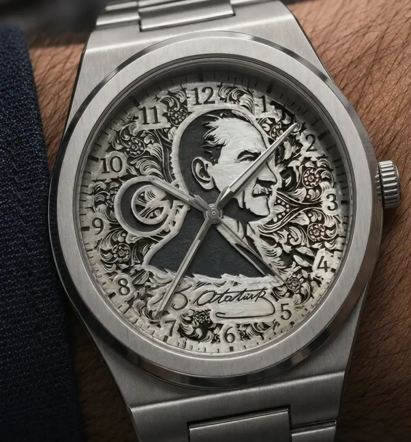 Atatürk İmzalı Çelik Kol Saati