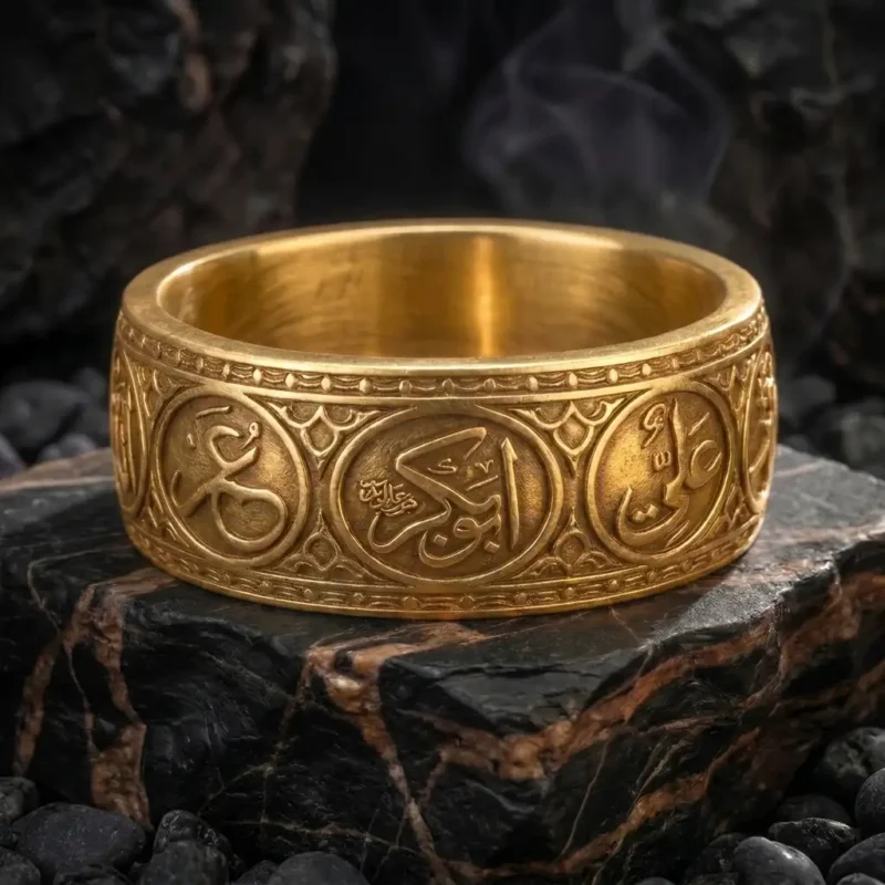 Ayasofya Levhaları Altın Kaplama Gümüş Yüzük