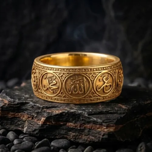 Ayasofya Levhaları Altın Kaplama Gümüş Yüzük