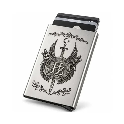 Bozkurt Kılıçlı ve Harfli Metal Kartlık