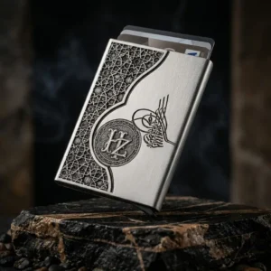Harfli ve Tuğralı Metal Kartlık