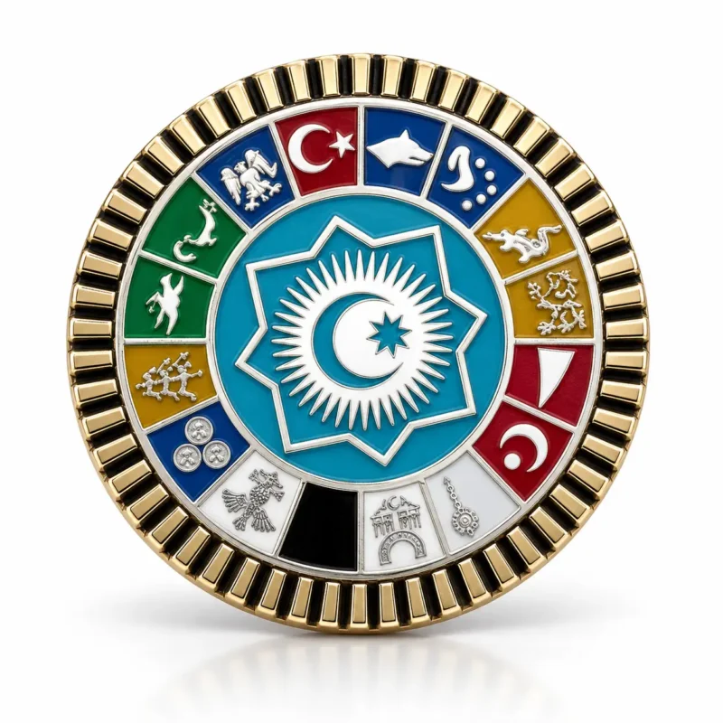 16 Türk Devleti Gümüş Rozet